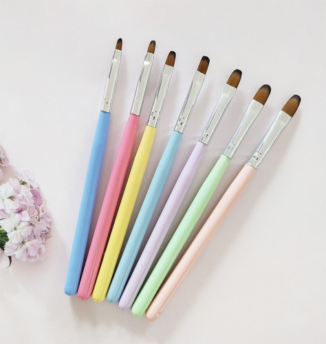 macaron color uv pen 7 sets nail kit nail brush candy color nail tools