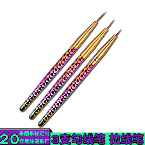 Nail Art Line Drawing Pen 3 Pieces Ultra Fine Wholesale Hook Line Pen Nail Art Painted Carved Pen Painting Pen