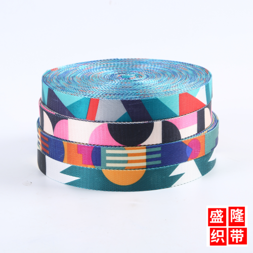 colorful mixed color ethnic style geometric pattern ribbon creative inter-color woven belt garment textile accessories wrapping belt