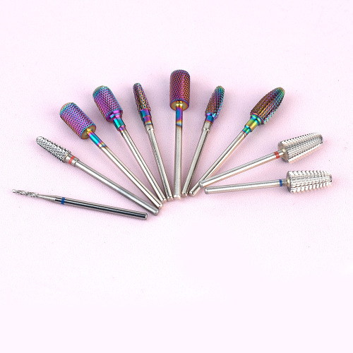 Exfoliating Grinding Head Combination Plating Color Tungsten Steel Alloy Grinding Head 10 PCs