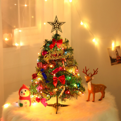 50cm Christmas Tree Package with Lights Christmas Table Decoration Small Christmas Tree Ornaments Christmas Tree Gift