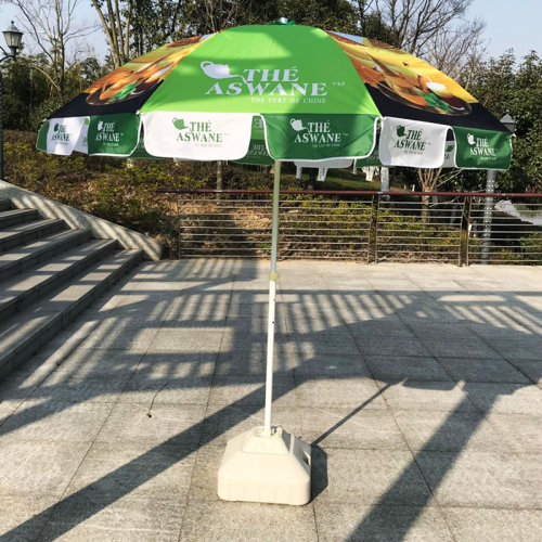 outdoor 2.4 m beach umbrella sun umbrella custom printed logo sun umbrella outdoor promotion