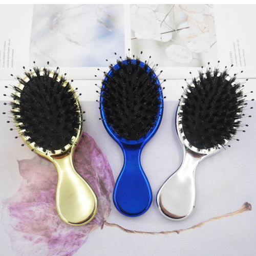 Factory in Stock Mini Electroplating Bristle Comb Repair Hair Cuticle Airbag Massage Comb