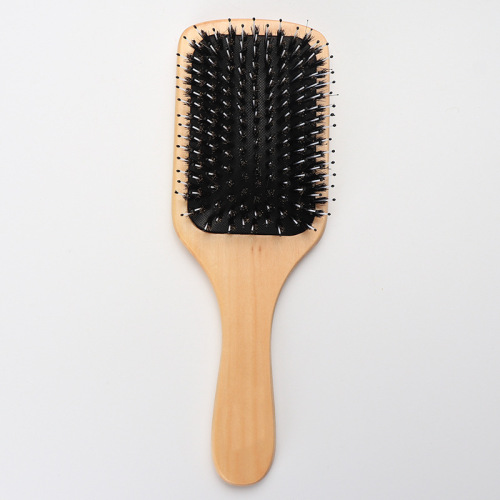 manufacturer lotus wood generous plate bristle air cushion comb hairdressing cleaning bristle comb can be formulated ogo