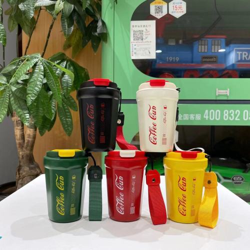 internet celebrity coca-cola insulated coffee cup women‘s high-looking portable men‘s stainless steel outdoor portable cup