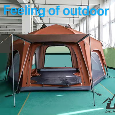 Camping Outdoor Automatic Tent for 6-8 People. Automatic Tent. Factory Direct Sales. Customizable.