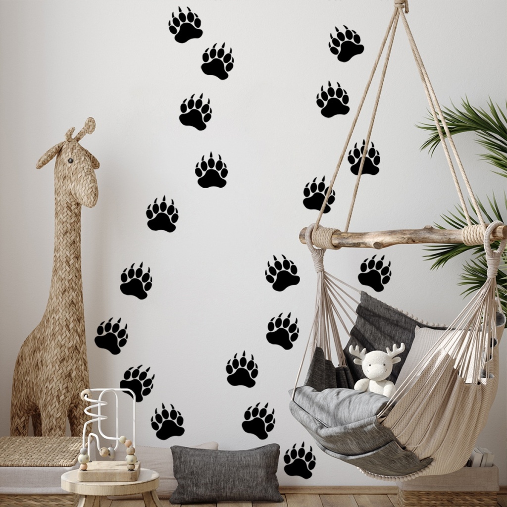 猫爪印 狗爪印 小狗脚印 引擎盖贴 侧门贴 汽车贴纸划痕贴 车身贴详情2