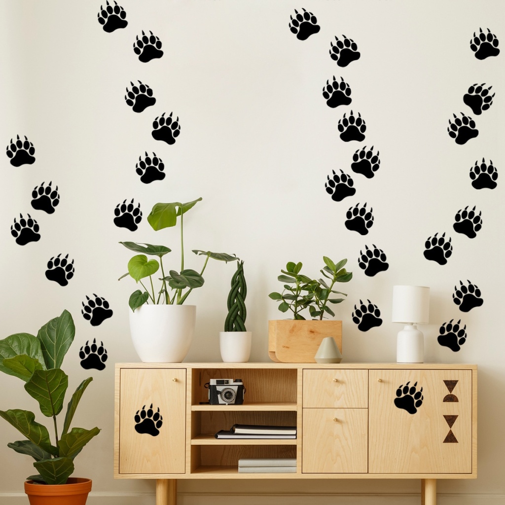 猫爪印 狗爪印 小狗脚印 引擎盖贴 侧门贴 汽车贴纸划痕贴 车身贴详情4