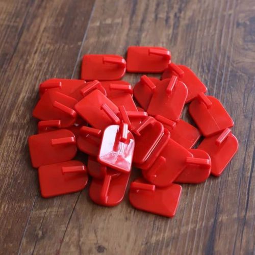 festive supplies decoration accessories red plastic small hook dress up arrangement sticky hook daily necessities load-bearing 1.00kg