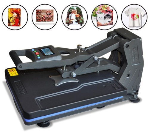 40*50 hydraulic flat ironing machine semi-automatic clothing logo heat press heat transfer press machine equipment wholesale