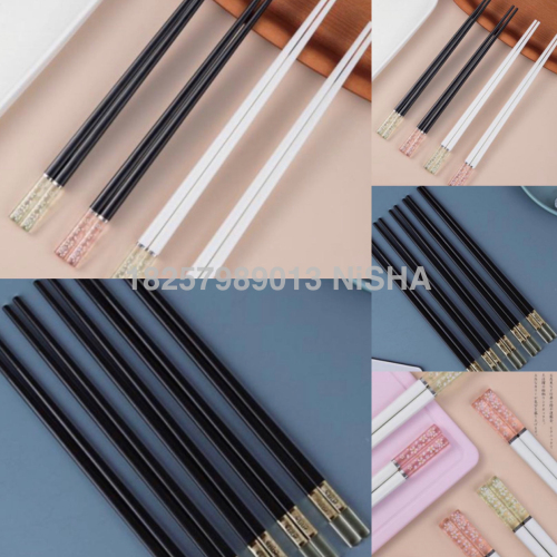 household moisture-proof non-slip chopsticks amber golden blessing chopsticks amber cherry blossom chopsticks