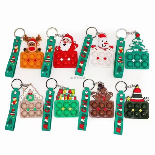 New Christmas Pendant Silica Gel Key Chain Pendant Christmas Pendant Keychain Keychain Wholesale