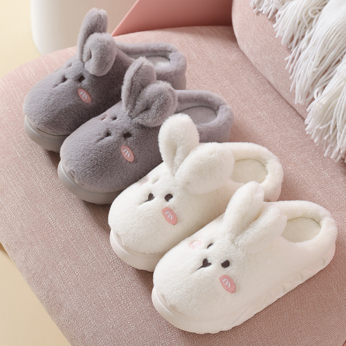 thick bottom cotton slippers home wholesale rabbit autumn and winter home slippers women‘s warm cotton slippers home cartoon s free shipping