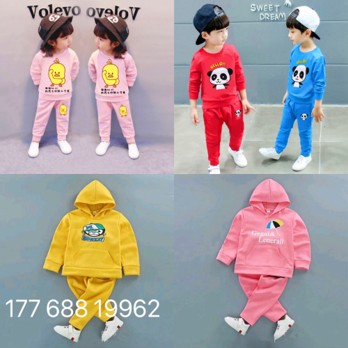 children‘s suit boys and girls cartoon children‘s sweater two-piece set stall supply wholesale
