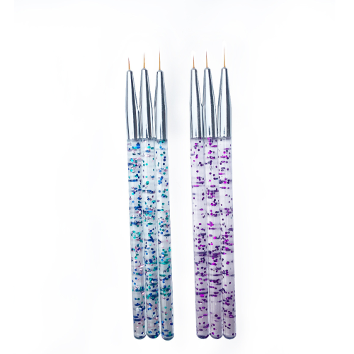 New Nail Beauty 3 PCs Line Drawing Pen Set Fluoresent Marker Onion Powder Rod Hook Line Pen Painting Pen