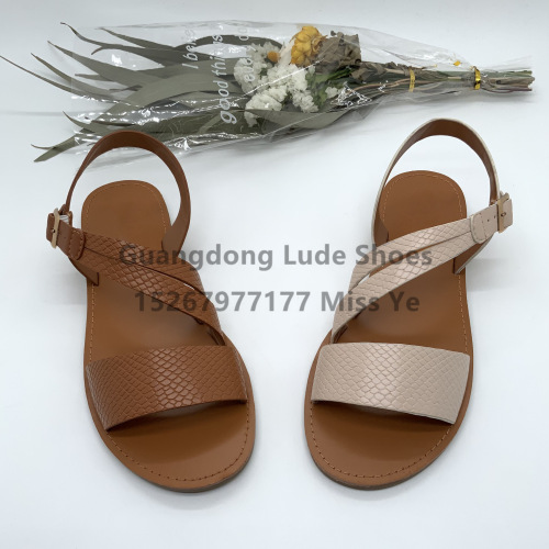 new year flat sandals fashion tpr non-slip sole all-matching comfortable guangzhou women‘s shoes summer handcraft shoes