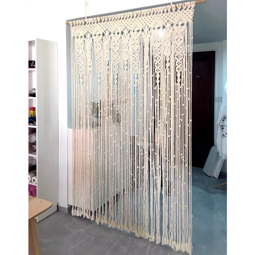 Hand-Woven Curtain Partition Tapestry Bohemian Cotton Rope Macrame Nordic Ins Woven Artistic Blanket