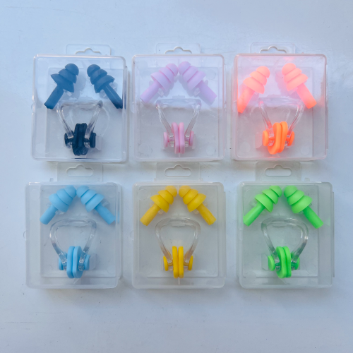 Swimming Supplies Nasal Splint Earplugs Boutique Boxed Anti-Choked Equipment Silicone Waterproof Swimming Earplugs Nasal Plugs 