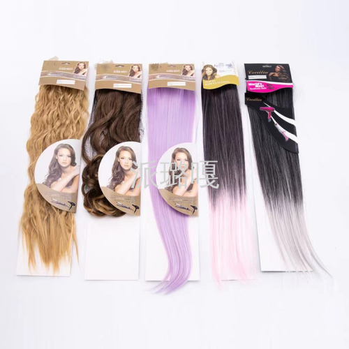 5夹发片，哑光亮光5clip hair extensions