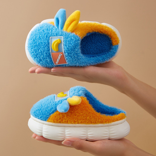 2022 new children‘s slippers home wholesale stall cartoon autumn and winter cute indoor plush warm boys and girls