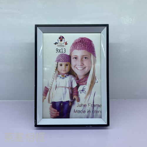 White with Black Edge PVC Material Creative Ornament Decoration Living Room Bedroom Crafts Photo Plastic Photo Frame