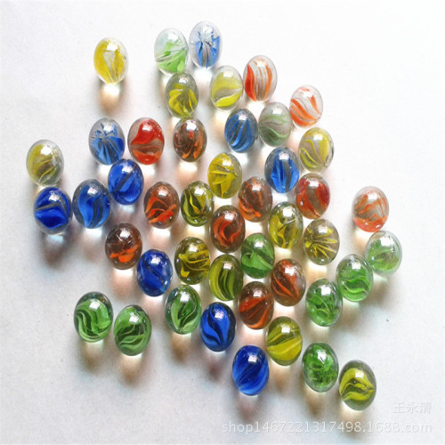 Wholesale 16mm Glass Ball Marbles Fish Tank Decoration Colored Glass Beads Children‘s Checkers Toys Spray Paint Use