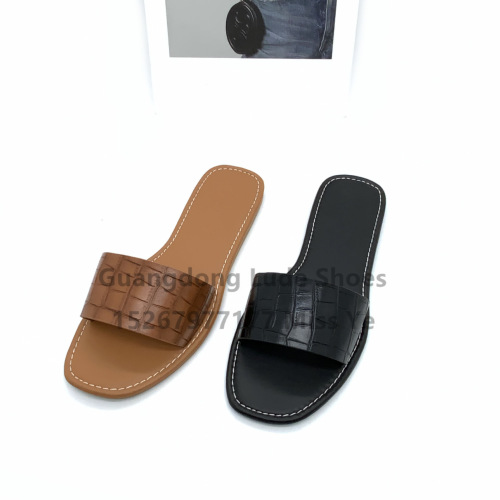 new summer fashion sandals flat slippers stone pattern versatile craft guangzhou women‘s shoes handcraft shoes