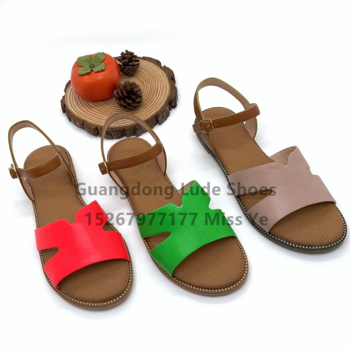 new comfort flat slippers fashionable non-slip sole versatile guangzhou women‘s shoes summer handcraft shoes