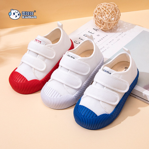 snow doll children‘s shoes fall 2022 new soft bottom white shoes anti-oil waterproof children‘s casual sneakers