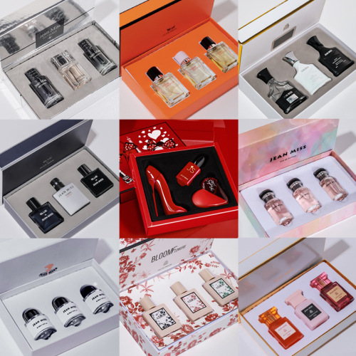 Tiktok Cross-Border Hot Perfume for Women Gift Box Lasting True Me Meet Wilderness Blue Men Perfume Kit Wholesale