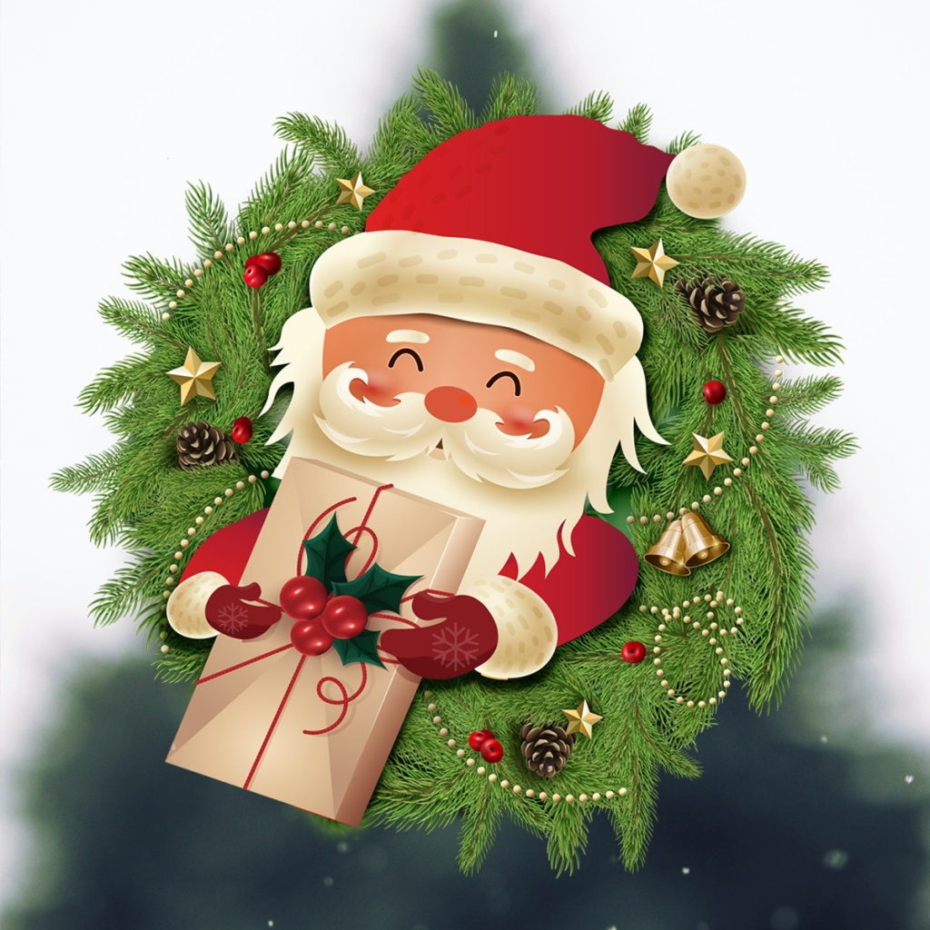 圣诞老人礼物圣诞节装饰墙贴纸玻璃房间装饰墙贴画厂家 htt详情6