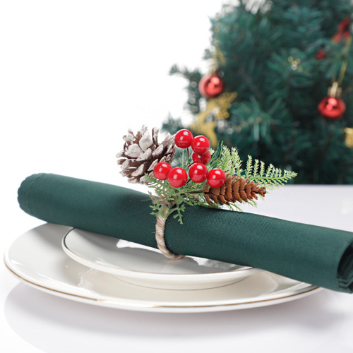 cross-border christmas decorations napkin buckle household supplies hotel table setting simulation napkin ring tissue ring mouth cloth ring