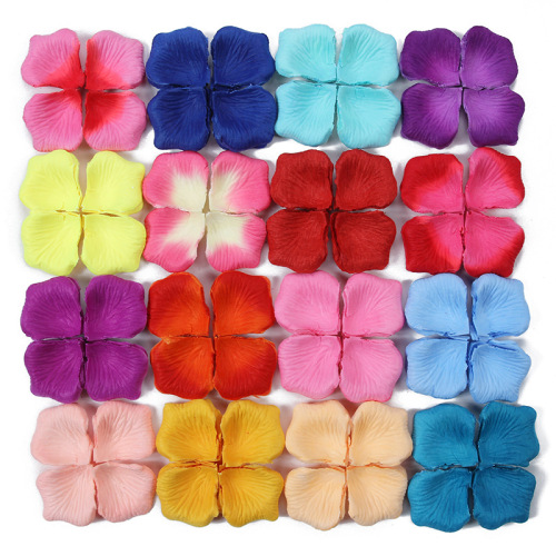 wholesale simulation rose petals hand-throwing flower wedding room wedding bed holiday decoration non-woven petals 100 pieces/bag