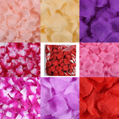 non-woven fabric 0.50kg-pack wedding supplies simulation rose petals wedding ceremony wedding room layout decoration