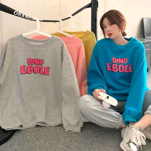 2024 new autumn and winter korean style women‘s sweater large size loose round neck sweater stall live broadcast supply wholesale fashion