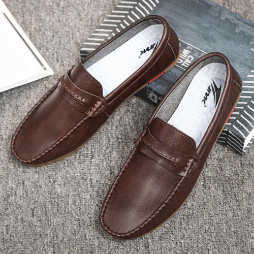 2022 autumn new foreign trade large size cold sticky peas shoes men‘s driving slip-on leather casual shoes spot men‘s shoes