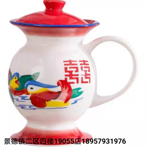 vintage ceramic cup spittoon cup water cup imitation enamel cup mug flower tea cup coffee cup jingdezhen ceramic