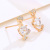 Xuping Jewelry Cross-Border Fashion Stud Earrings Cartoon Cute Little Fox Inlaid Zirconium Love Heart Earrings Niche Temperament Earrings for Women