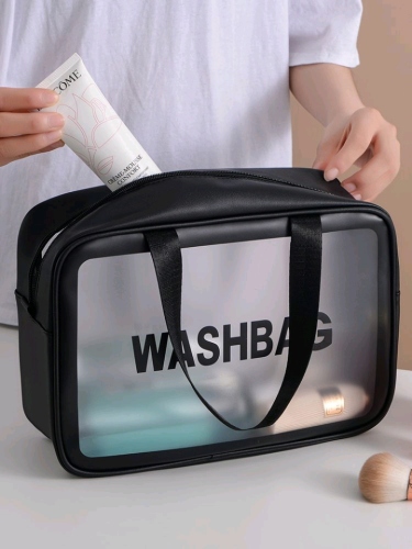 Internet Celebrity Large Cosmetic Bag Ins Style Women‘s Portable Travel Large Capacity Transparent Waterproof Wash Bag Storage Bag Box