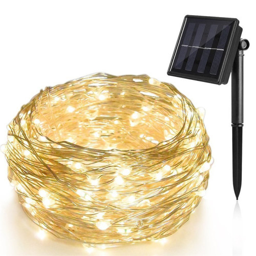wholesale solar string lights copper wire led lights 8 functions outdoor waterproof garden lights christmas decoration