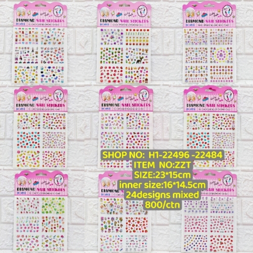 mini nail stickers diamond sticker cute girls nail stickers creative cute hand account mark stickers
