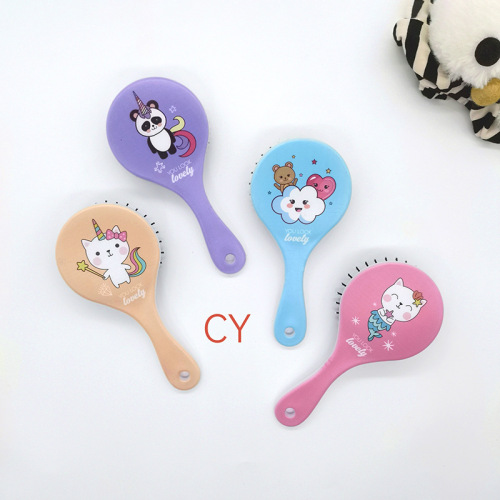 Cute Cartoon Airbag Massage Comb Mini Massage Air Cushion Comb Compact Portable round Anti-Static Hairdressing Comb