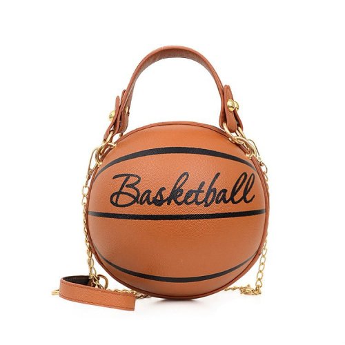 包包女新款网红足球包个性恶搞粉色篮球包ins百搭链条单肩包