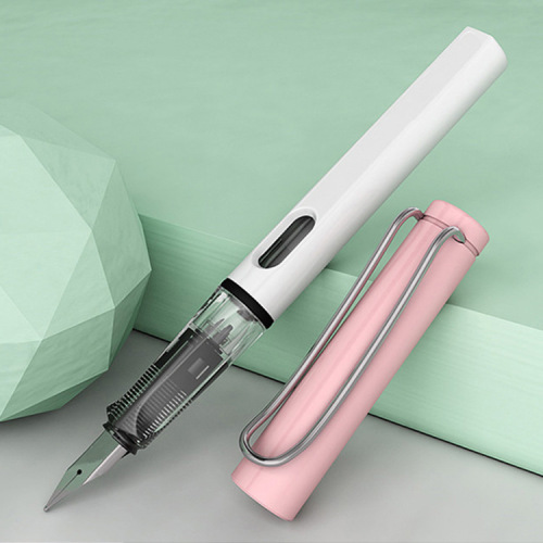 Student Posture Pen 0.38 0.5mm Ming Straight Tip Writing Practice Iridium Gold Pen Ink Bag Ink Dual-Use