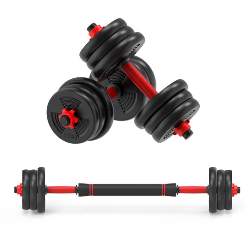 Men‘s Dumbbell Adult Rubber-Covered Barbell Adjustable Dumbbell Building up Arm Muscles Sports Fitness Equipment Home Barbell Asian Bell