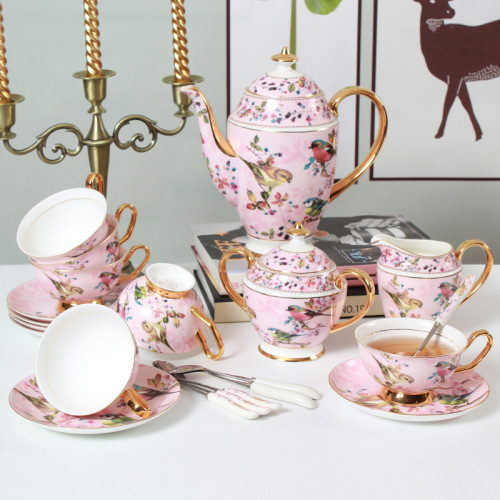 high-end romantic luxury european bone china coffee set set british court style ceramic coffee cup scented tea cup cup