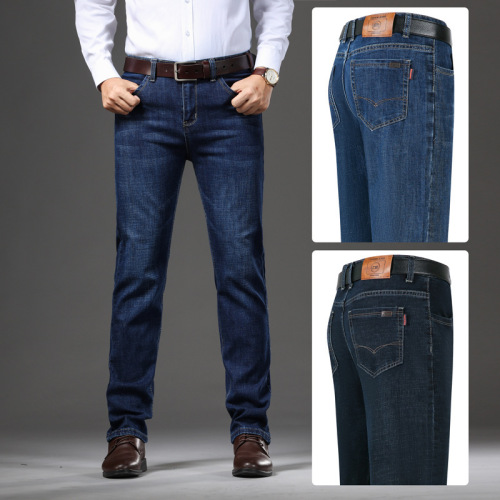 2024 autumn and winter new thick stretch business men‘s straight men‘s jeans trousers men‘s pants casual pants