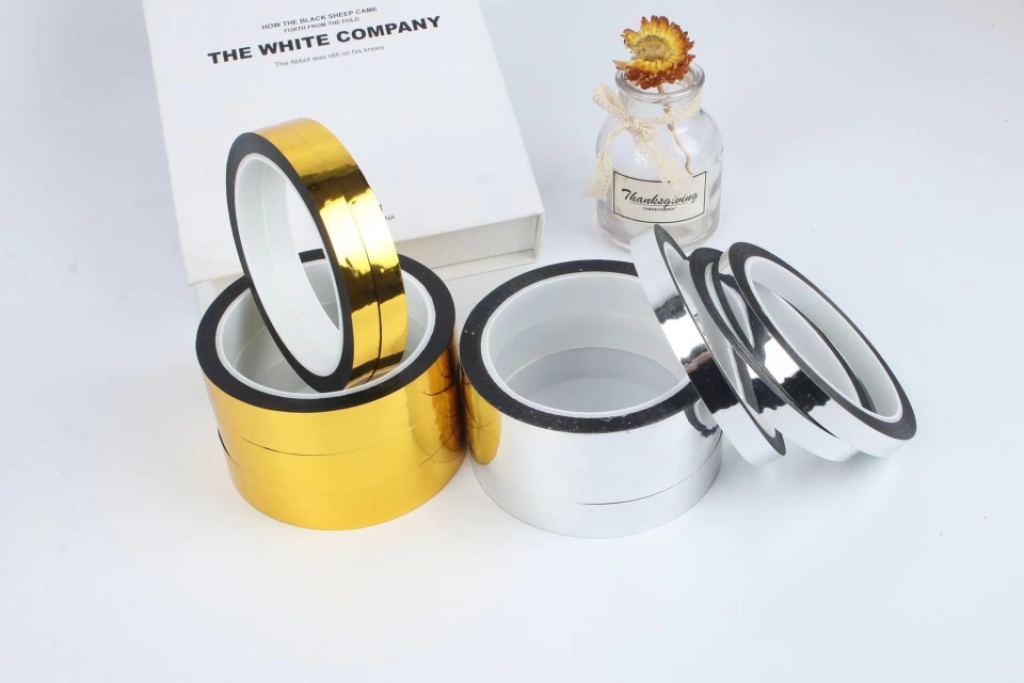 亮金色强粘胶带婚礼婚庆手工DIY胶纸电镀镭射胶带金箔胶纸包装详情3