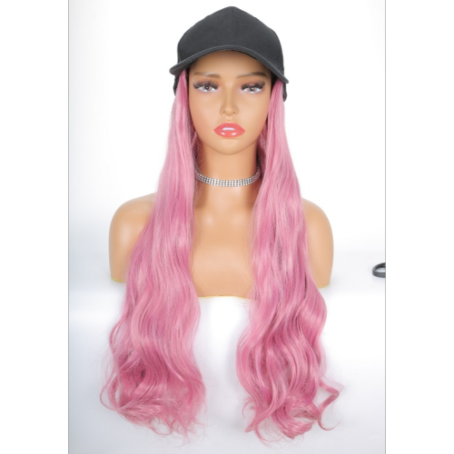 newlook women‘s wig pink curly mid-length wig in stock