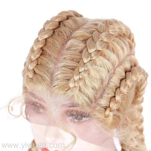women‘s faux hand braided synthetic lace braided wig